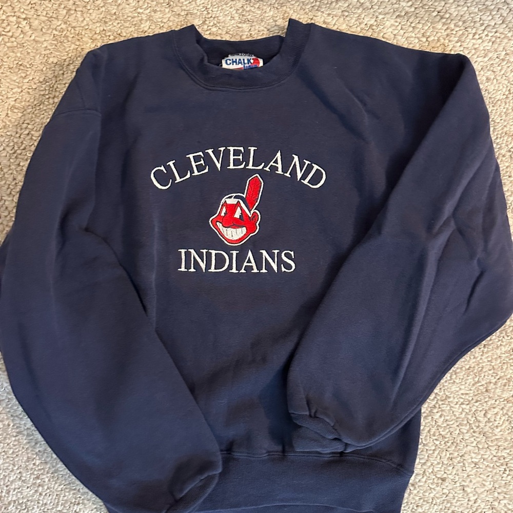 Navy Cleveland Indians Sweatshirt